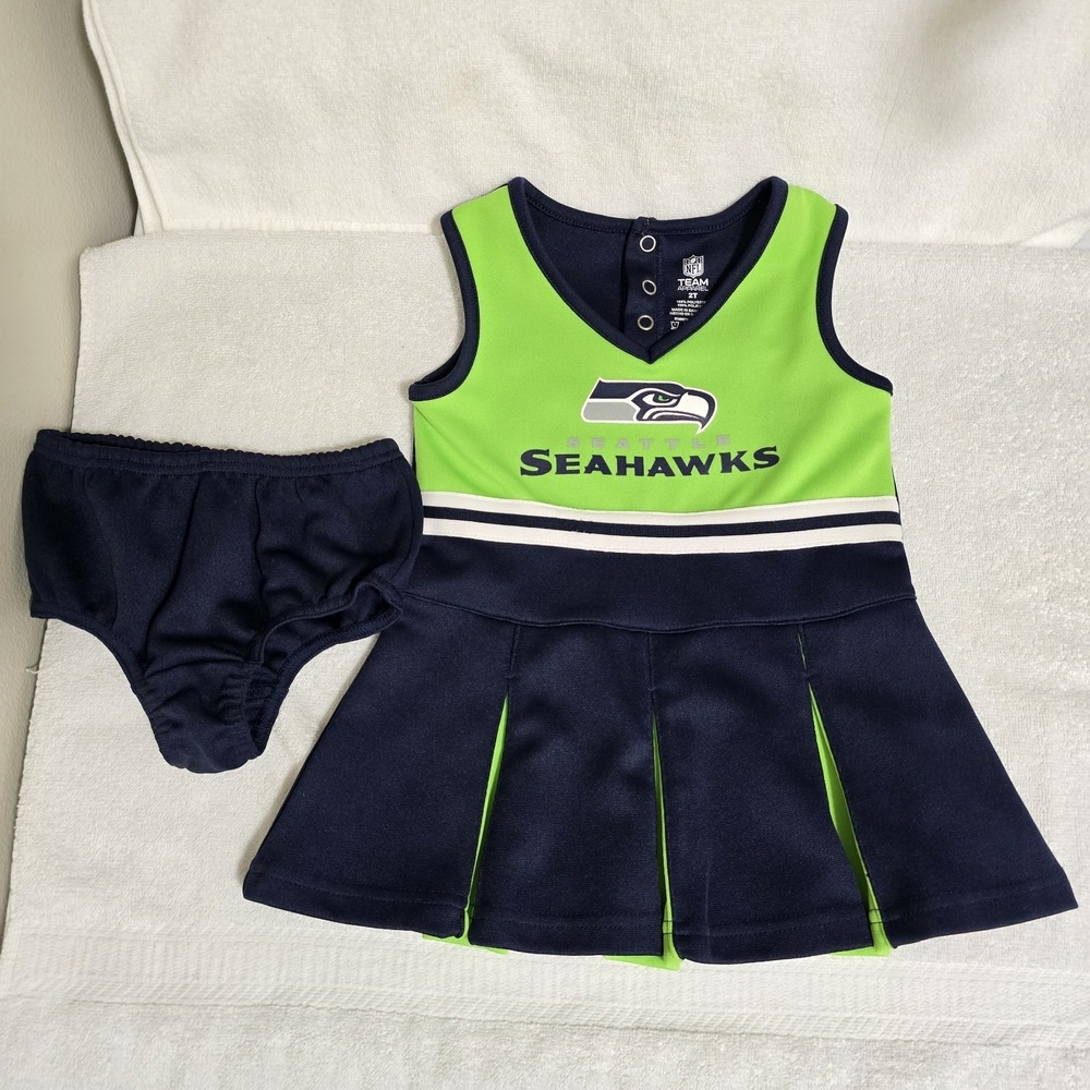 NFL Seattle Seahawks Cheerleader‎ Outfit Toddler Girls Dress Size 2T
